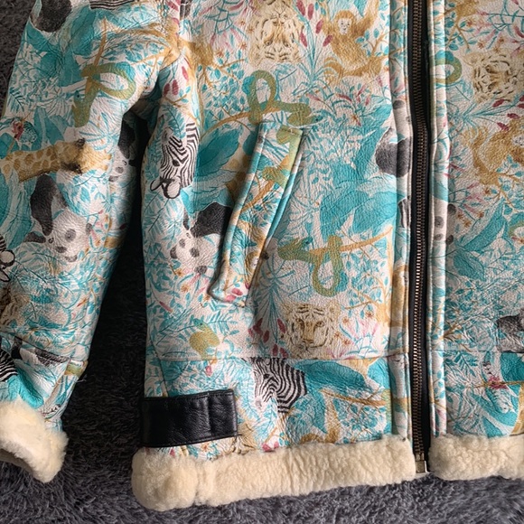 πHPπ Vintage Rare Penguin Shearling Leather Jacket/Coat size M - Picture 7 of 17